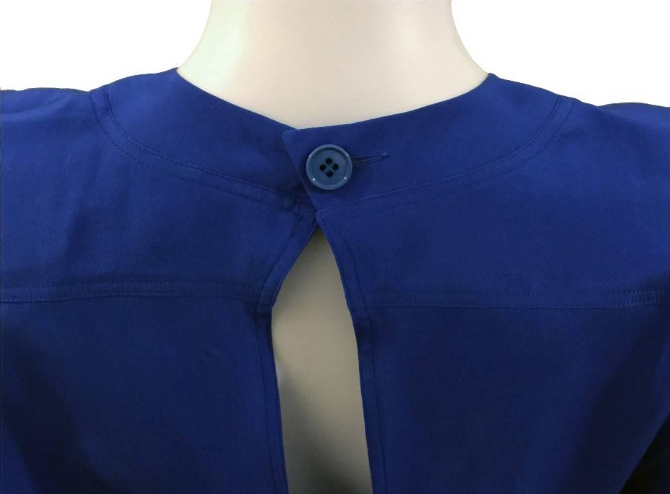 Women's Gianfranco Ferré - Stunning blue silk two piece 100% Pure Silk Vintage Dress