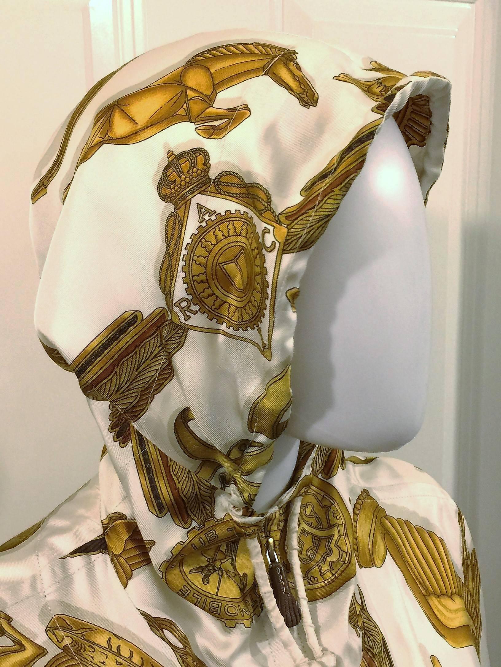 100% Hermes Trousse Silk jacket ‘Les Parure du Vent’  3