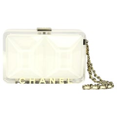 Chanel Rectangular Plexiglass Minaudière Clear  Rare 2005 Runway Collection
