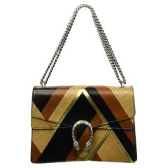 Gucci Dionysus Python Chevron Shoulder Bag  Multicolor Metallic  Rare Exotic