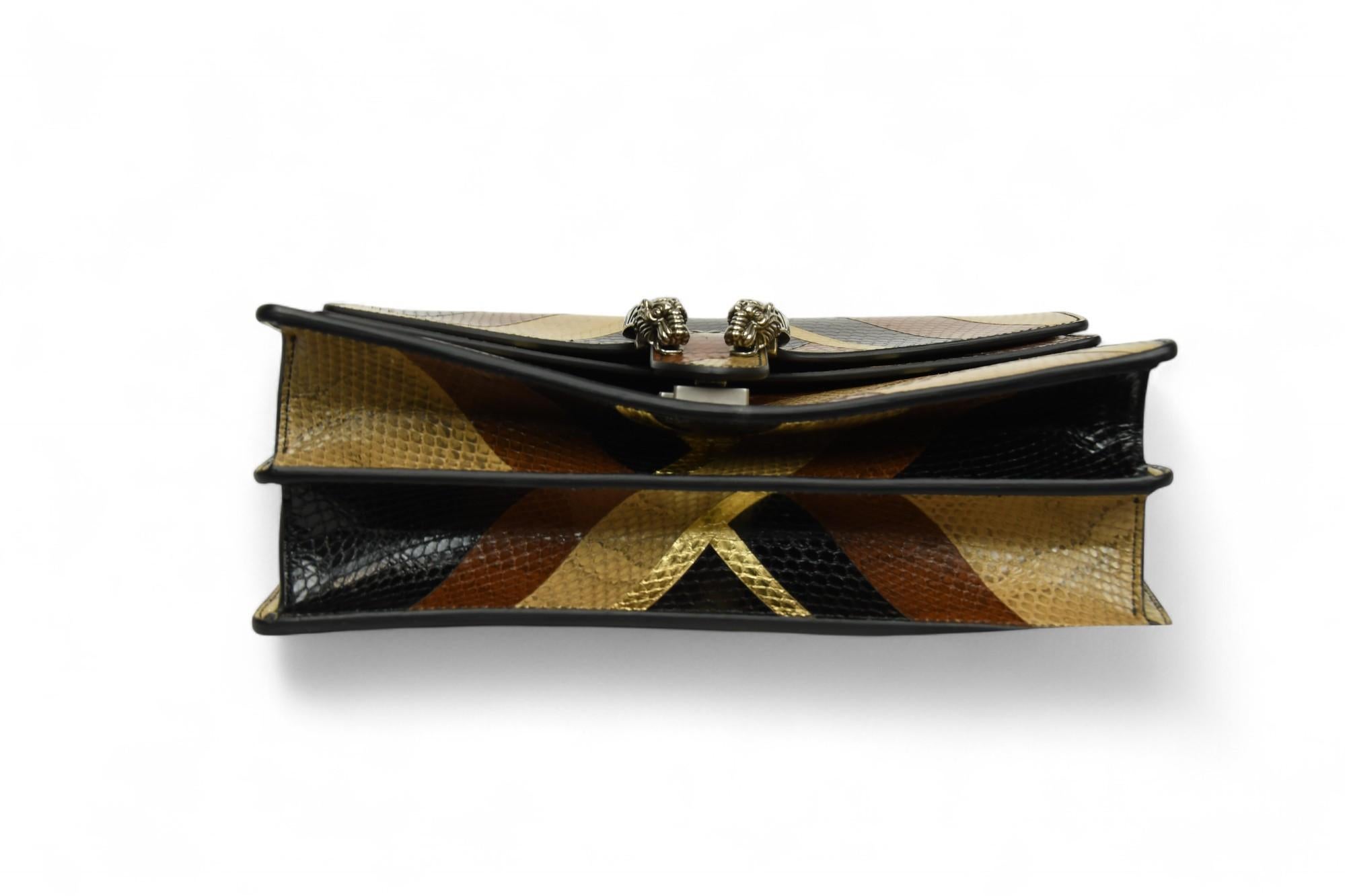 Gucci Dionysus Python Chevron Umhängetasche  Multicolor Metallisch  Seltene Exoten im Angebot 1