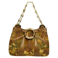 Tom Ford for Gucci Velvet Brocade & Crocodile Shoulder Bag  Dragon Clutch