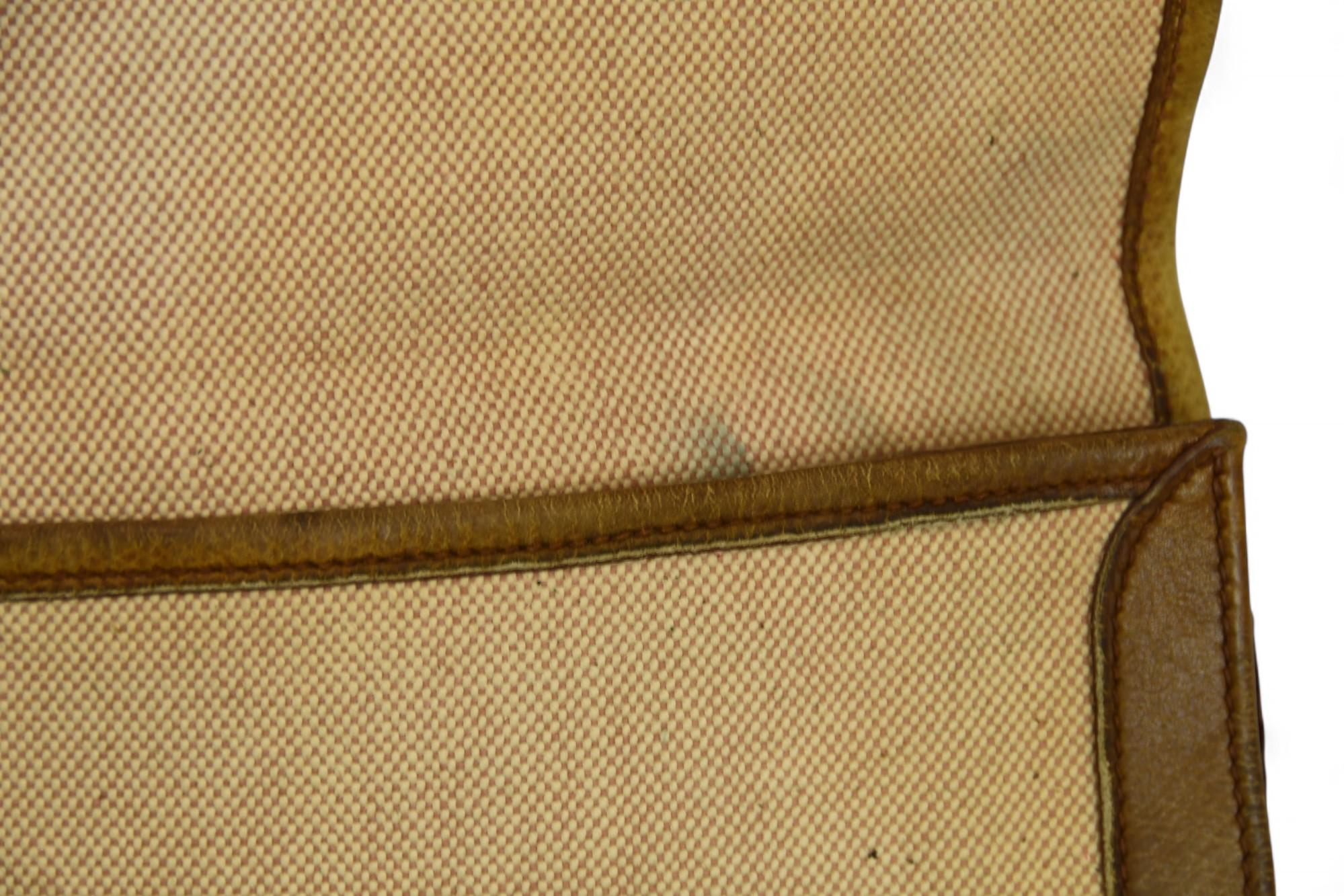 Hermès Tan Peau Porc Toile Jige GM 34 Pochette stile busta classica in vendita 3