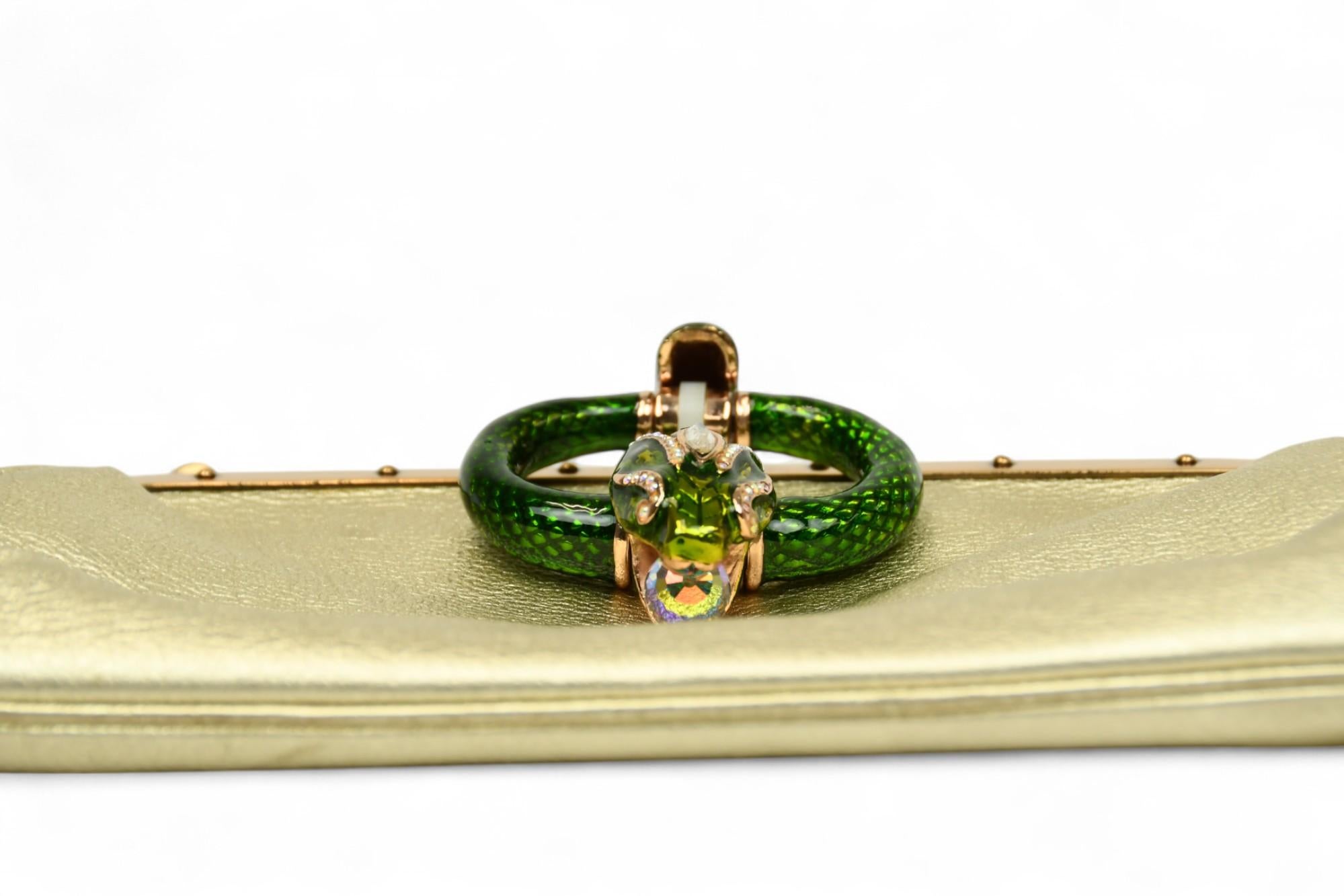 Gucci Tom for Gucci Sac en cuir de serpent métallisé  S/S 2004 Unisexe en vente