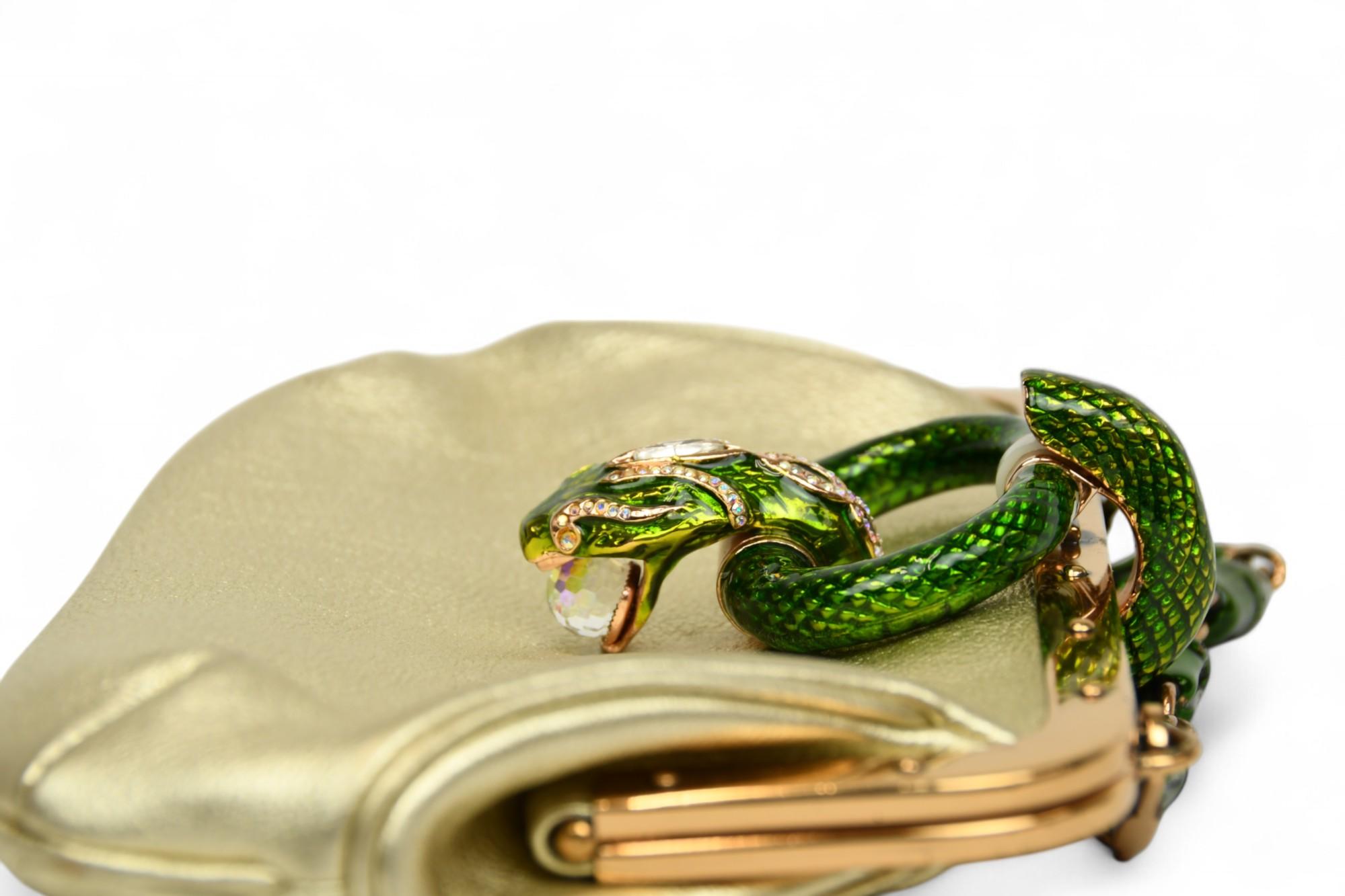 Gucci Tom for Gucci Sac en cuir de serpent métallisé  S/S 2004 en vente 3