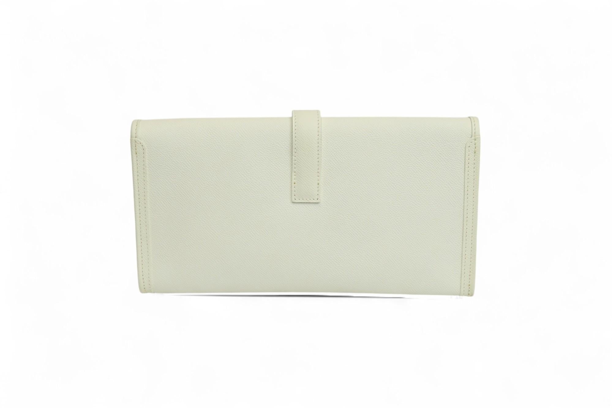 Hermès Béton Epsom Jige Elan 29 Clutch  Neutrale Eleganz  Ikonischer H-Verschluss (Beige) im Angebot