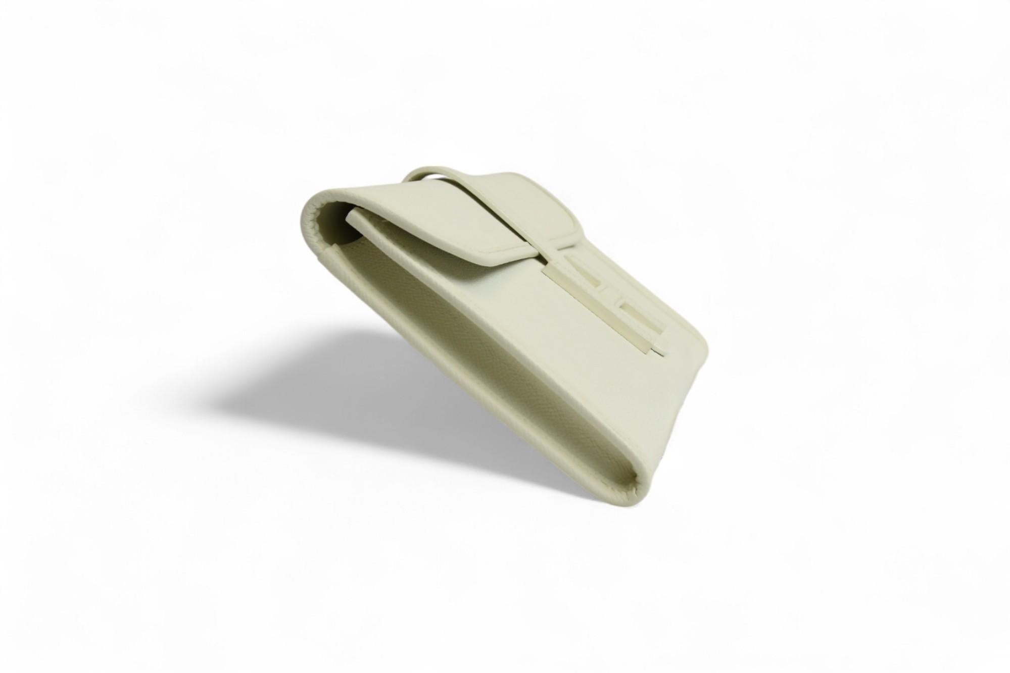 Hermès Béton Epsom Jige Elan 29 Clutch  Neutrale Eleganz  Ikonischer H-Verschluss im Zustand „Gut“ im Angebot in West Hartford, CT