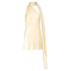 Dolce & Gabbana RARE F/W 2002 Naomi Campbell Runway Silk Scarf Dress Sz IT44