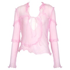 Fendi x Karl Lagerfeld Era S/S 2000 Runway Pink Top
