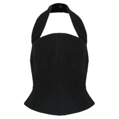 Chanel Karl Lagerfeld Vintage F/W 1999 Runway Wool Halter Top in Black