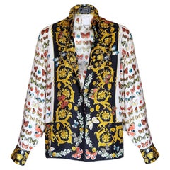 Gianni Versace Vintage RARE S/S 1995 Butterfly Shirt Top