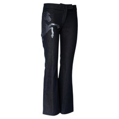 Chloe x Stella McCartney Vintage S/S 2001 SATC Sequin Embellished Horse Jeans
