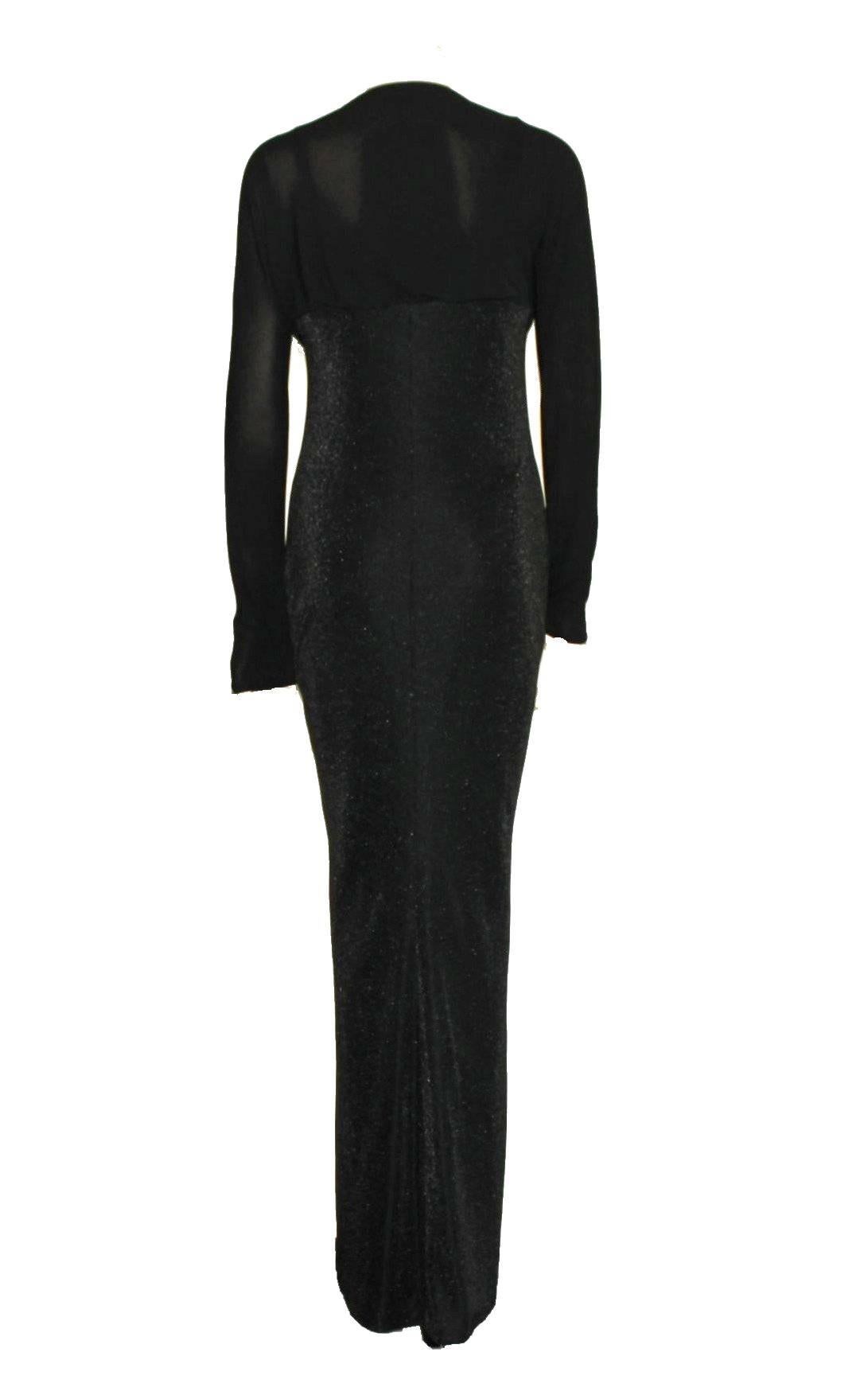Gianni Versace Couture 1997 Lurex Cutout Gown Maxi Evening Dress ...