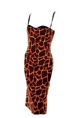 Rare Dolce & Gabbana Giraffe Animal Print Corset Dress