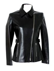 Azzedine Alaia - Timeless - Veste motard en cuir noir