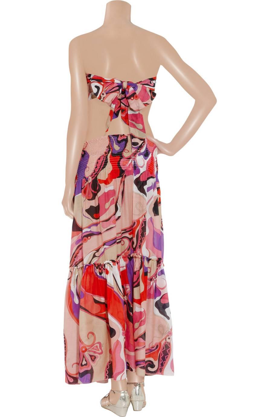 Emilio Pucci Signature Print Ensemble Dress Skirt Scarf Top  1