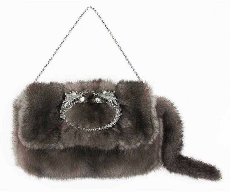 gucci fur purse