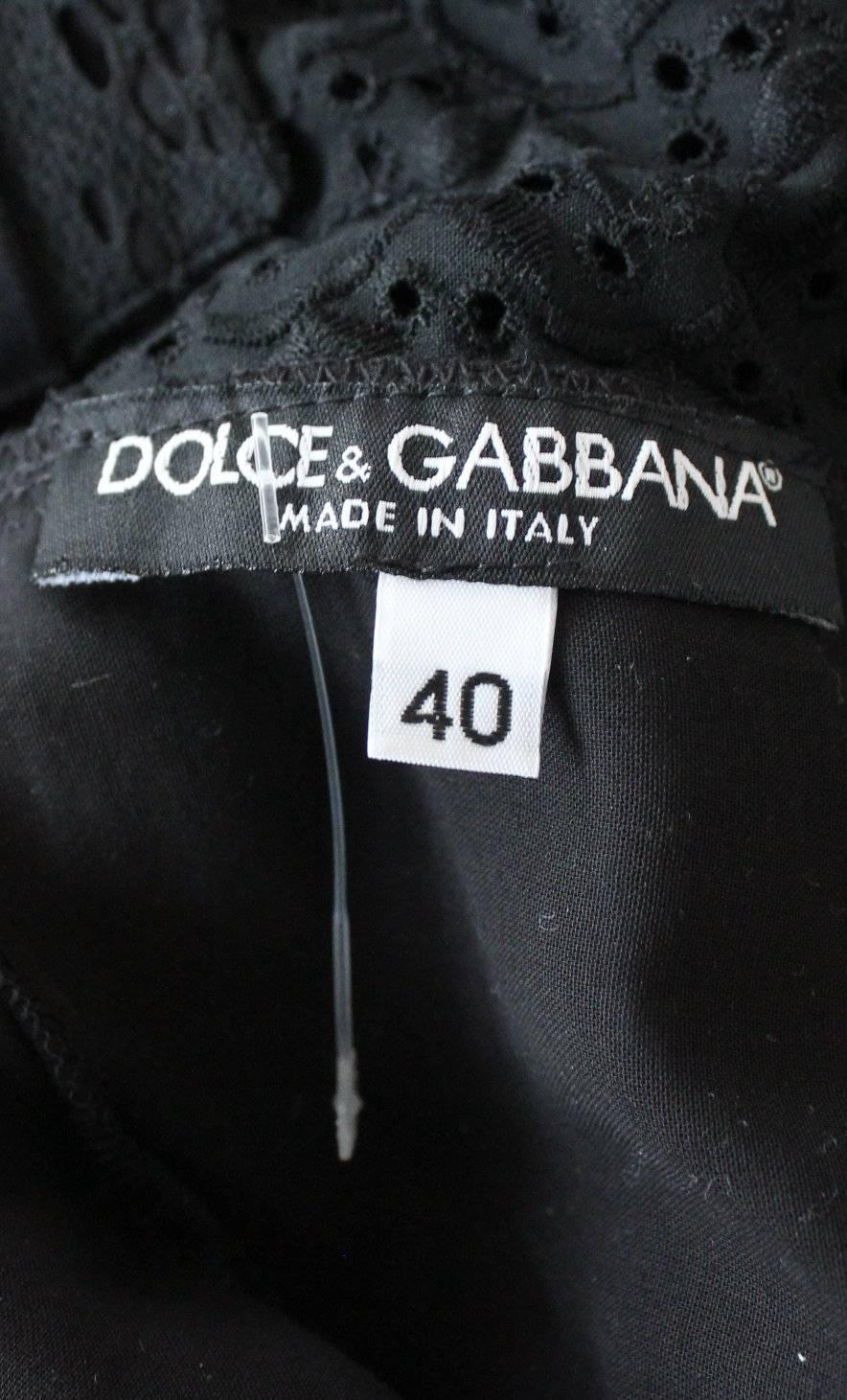 Dolce & Gabbana Black Corset Lace Dress 3