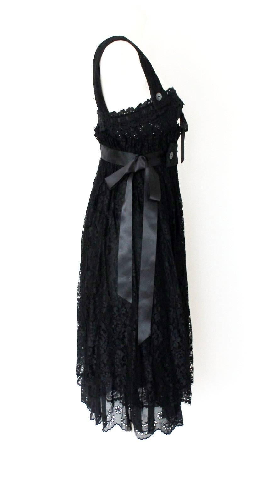 Dolce & Gabbana Black Corset Lace Dress In New Condition In Switzerland, CH