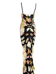 Collector's Piece! 1998 Stunning Dolce & Gabbana Taomina Sicily Print Silk Dress