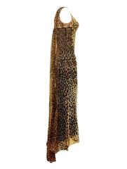 Stunning Dolce & Gabbana Corset Leopard Cheetah Print Silk Gown