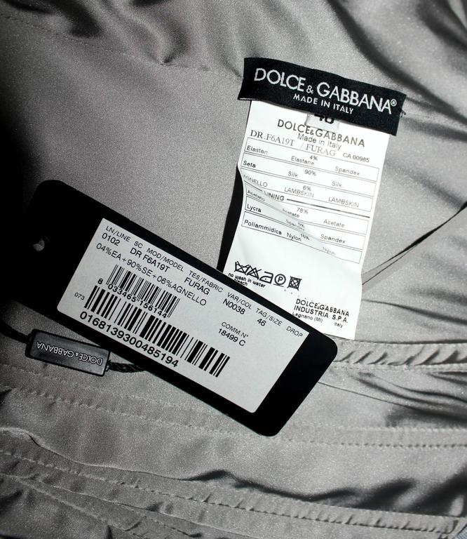 Dolce&Gabbana Silver Dress with Strass
