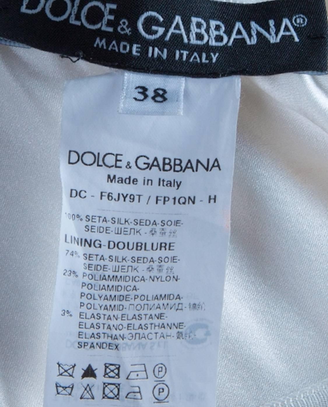 Amazing Dolce & Gabbana Rose Print Evening Gown Wedding In New Condition In Switzerland, CH