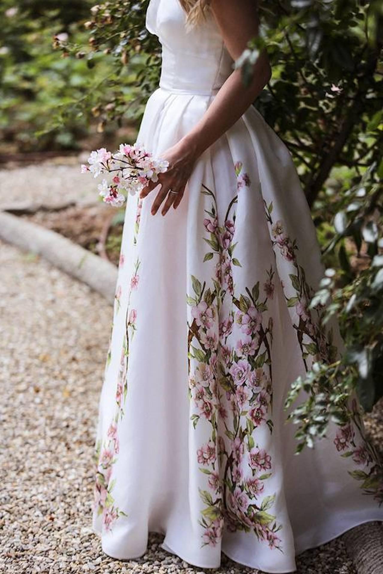 Amazing Dolce & Gabbana Rose Print Evening Gown Wedding 1