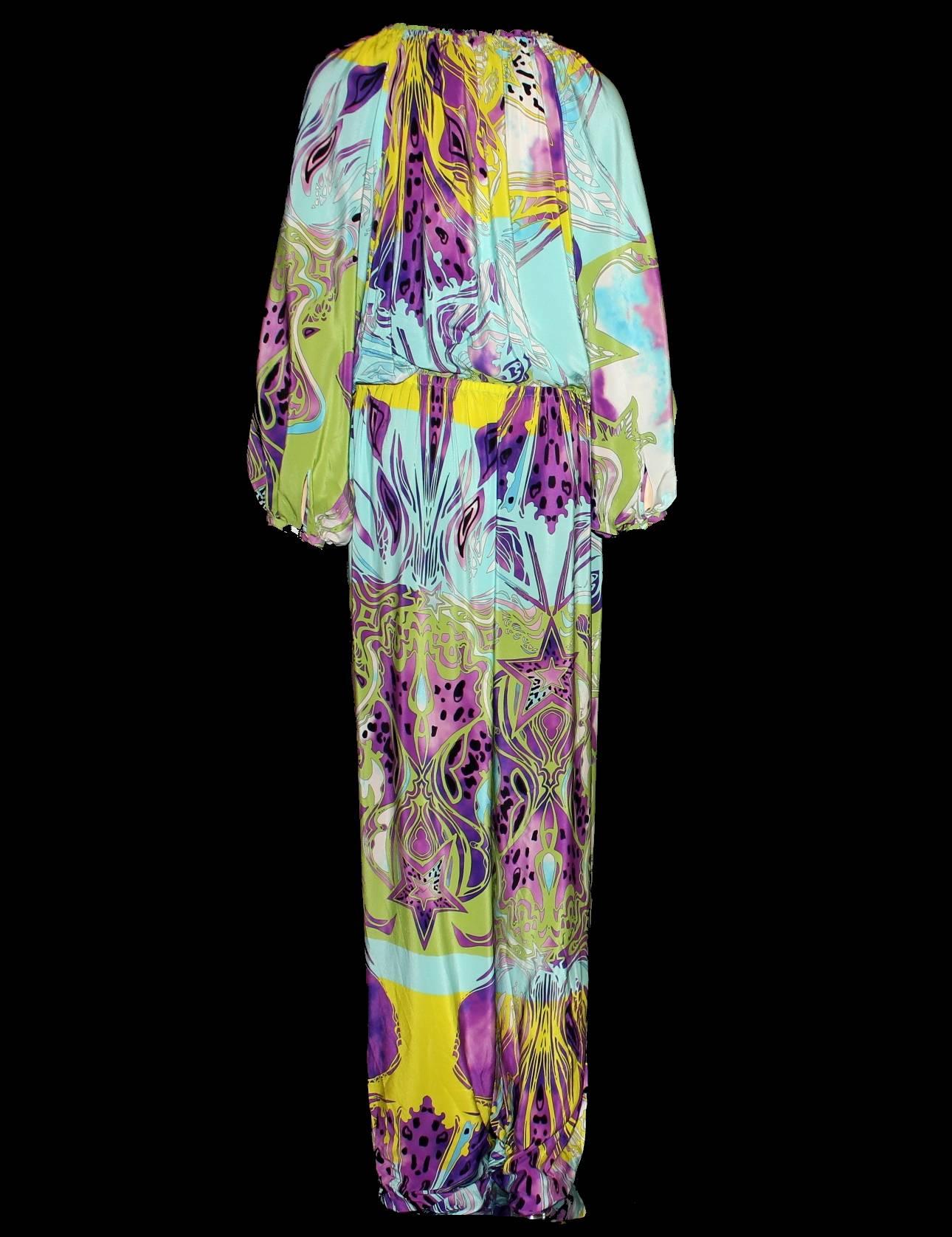 Emilio Pucci Signature Print Silk Jumpsuit In New Condition In Switzerland, CH