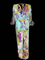 Emilio Pucci Signature Print Silk Jumpsuit