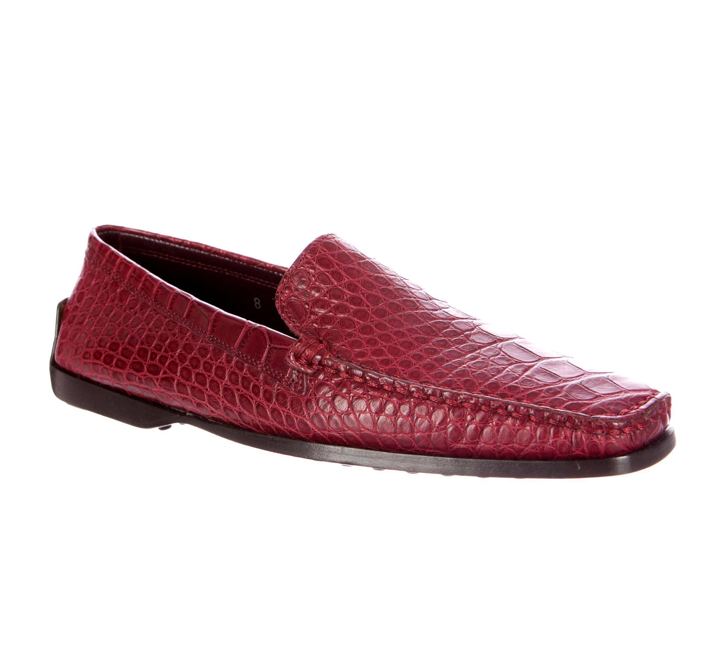 AMAZING TOD'S ALLIGATOR CROCODILE SKIN MOCCASINS

RARE FIND

Condition: BRANDNEW
DETAILS:

    A TOD'S signature piece that will last you for years
    Pure luxury
    Beautiful exotic skin - real alligator leather - no print
    Welt-sewn