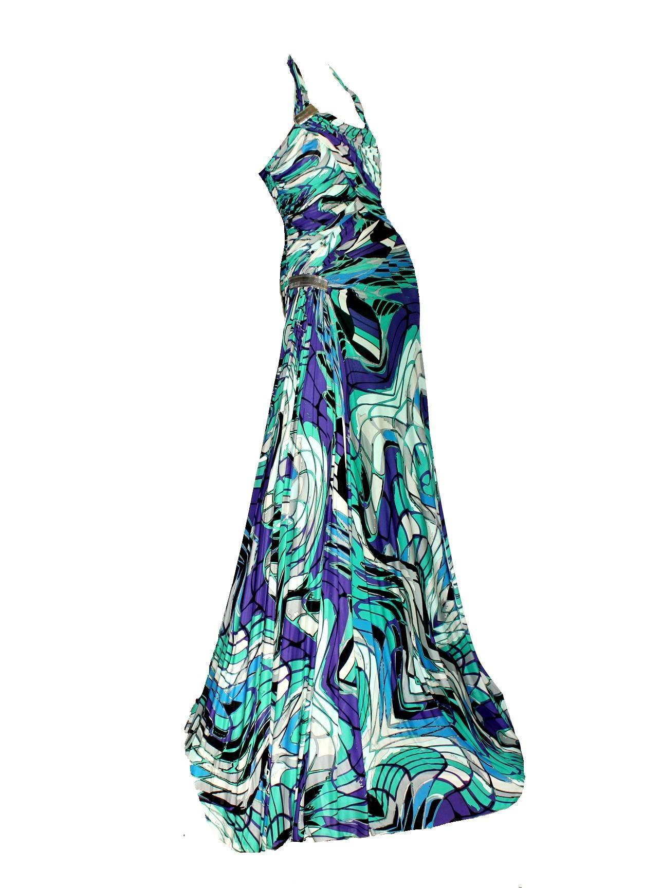 BEAUTIFUL FAMOUS EMILIO PUCCI MULTICOLOR PRING DRAPED MAXI GOWN DRESS

DETAILS:

    Beautiful multicolored jersey in the famous signature print
    Fabric signed discreetly with 