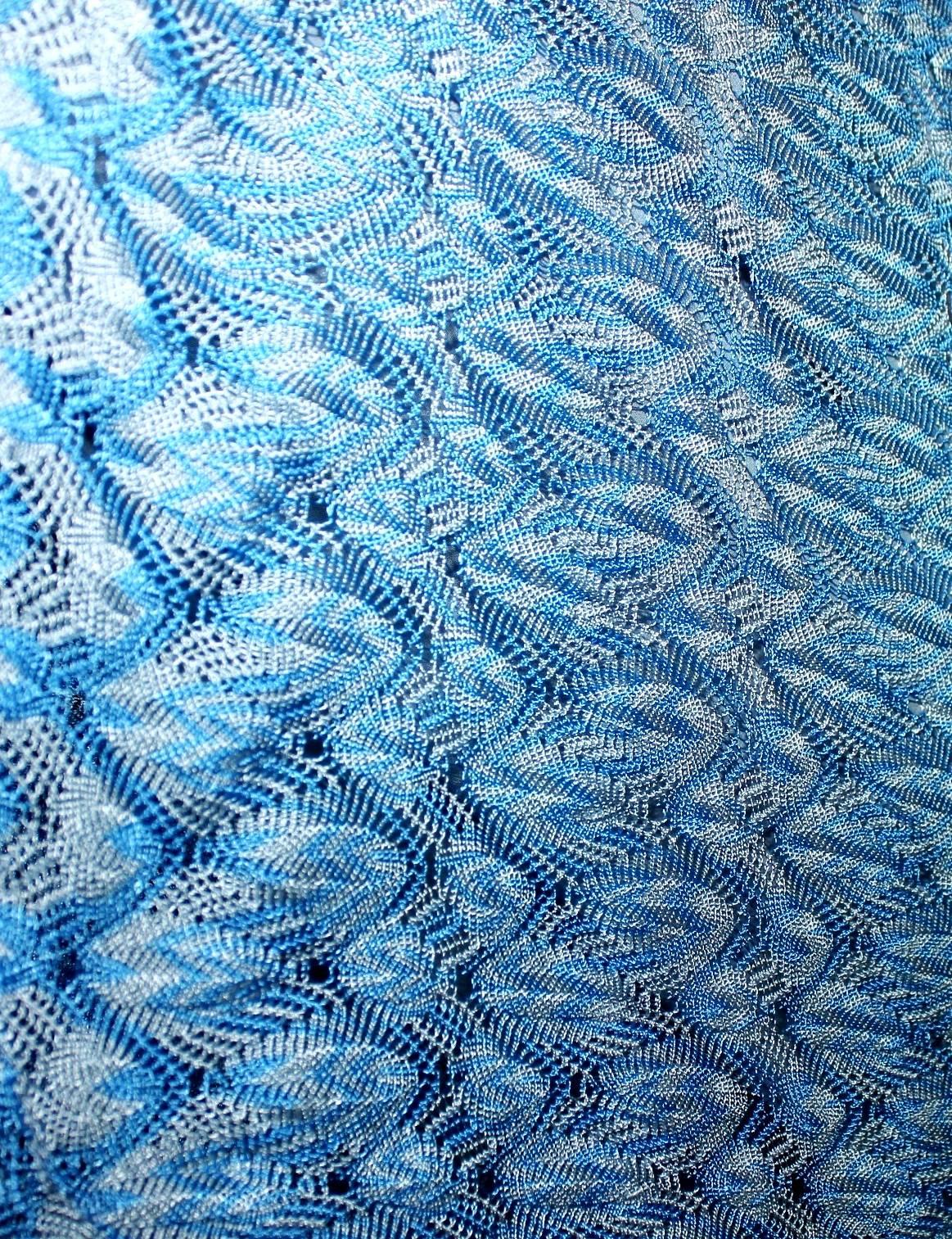 Missoni Aqua Crochet Knit Evening Gown at 1stDibs