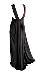 Famous Gucci Chocolate Brown Draped Goddess Gown Seen on JLO