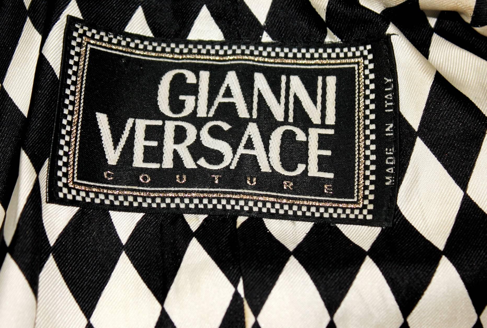 Rare 1992 Gianni Versace Couture Printed Silk Jacket 2