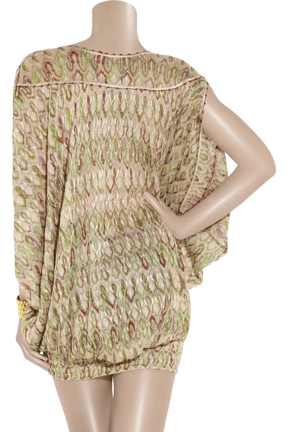 Stunning Missoni Zigzag Signature Knit Dress Cover Up In New Condition In Switzerland, CH