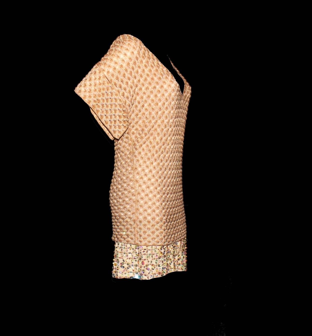 UNIQUE & LUXURIOUS
 MISSONI ORANGE LABEL
METALLIC GOLD LUREX DRESS
WITH STUNNING CRYSTALS & BEADING
 A CLASSIC MISSONI SIGNATURE PIECE THAT WILL LAST YOU FOR YEARS

DETAILS:

    Beautiful gold lurex MISSONI dress from MISSONI main line
    Classic