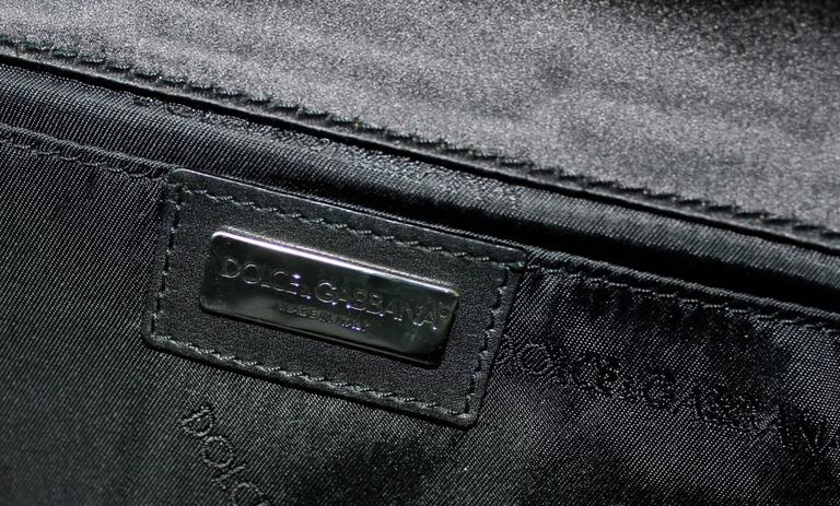 Dolce & Gabbana Black Velvet Crystal Clutch Evening Party Purse Bag main image 1