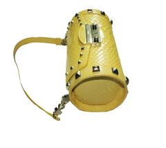 Versace Yellow Python Snakeskin Bag