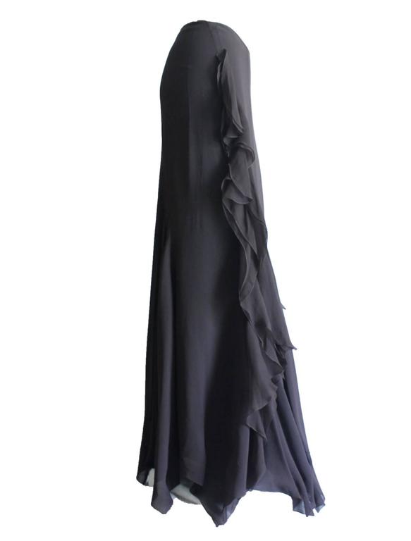 Dior Finest Full Length Ruffled Chiffon Silk Maxi Skirt at 1stDibs ...