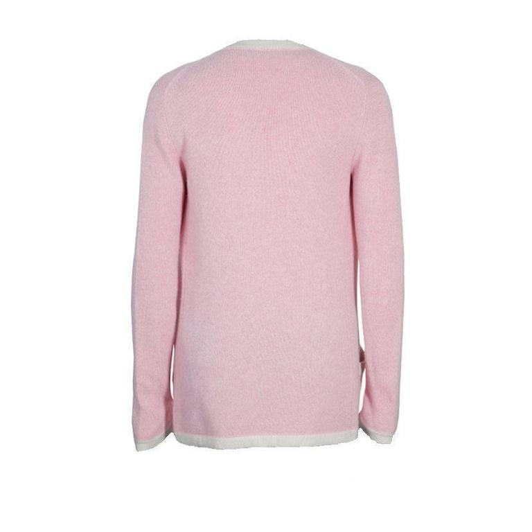 Beautiful Chanel Blush Cashmere Twin Set Ensemble Twinset For Sale at ...