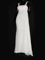 UNWORN Versace Silk Chiffon Crystal Grecian Meander Bridal Wedding Gown Dress 38