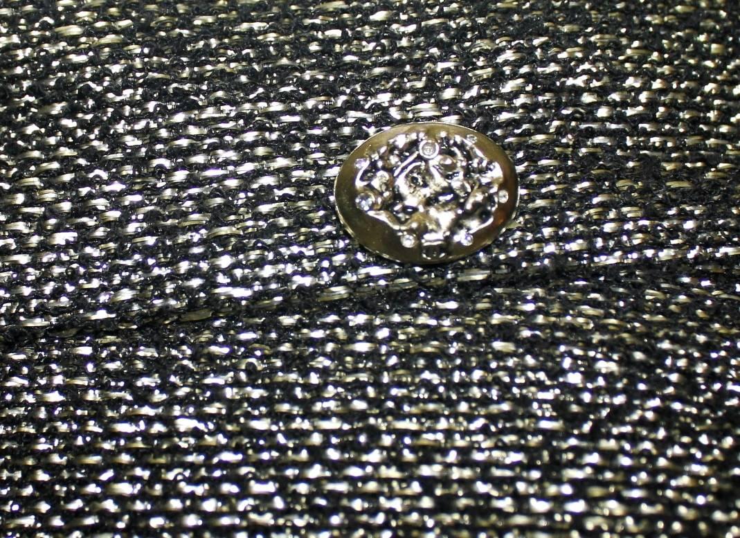 Women's Sparkling Chanel Lesange Metallic Gold Gunmetal Skirt 2012-2013