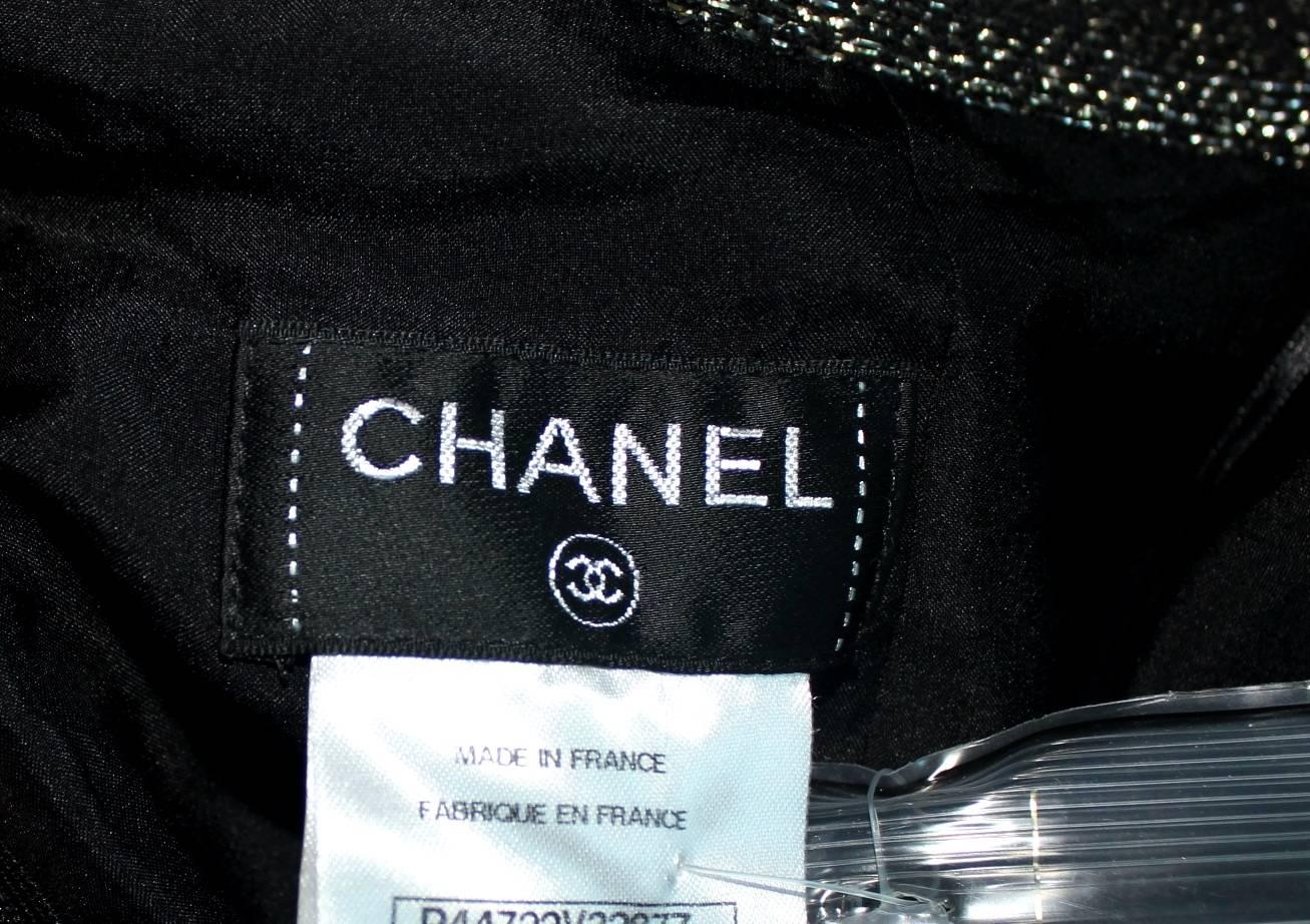 Sparkling Chanel Lesange Metallic Gold Gunmetal Skirt 2012-2013 1