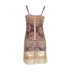 DOLCE & GABBANA Carrie's SATC 1990s Couture Hand-Embroidered Corset Dress 40