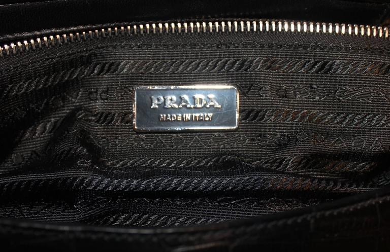 Amazing Black Prada Alligator Skin Handbag XL Clutch at 1stDibs ...