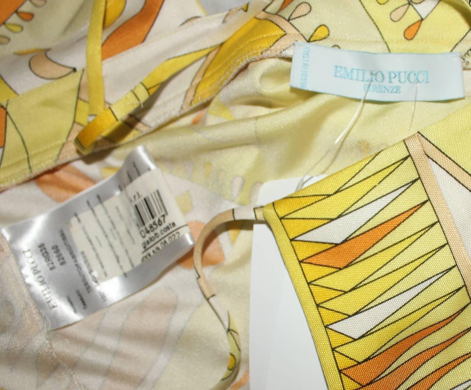 Emilio Pucci Signature Print Silk Harem Jumpsuit Gown 2