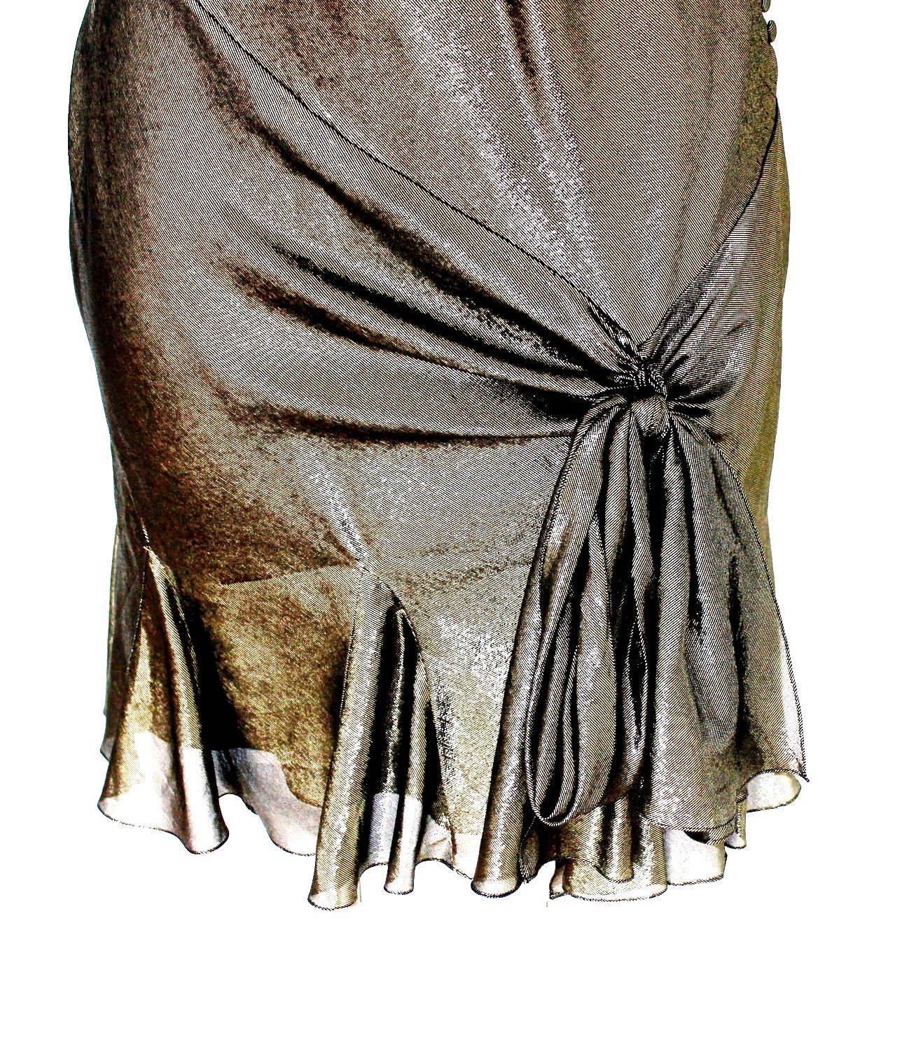 metallic lame dress