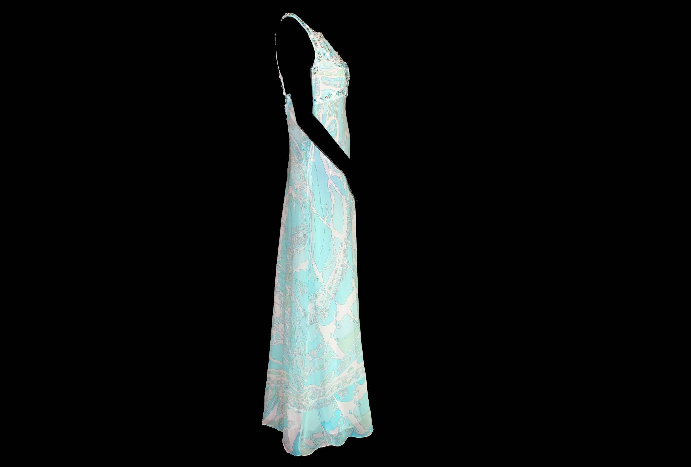 seafoam chiffon dress