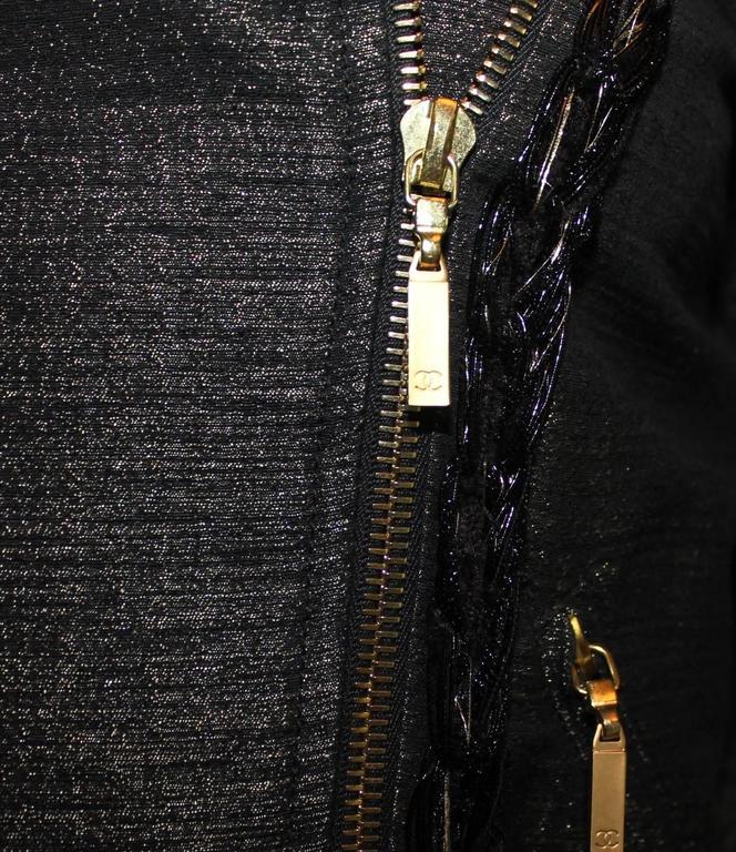 Chanel Metallic Chain Detail Jacket For Sale at 1stDibs | chanel chain ...